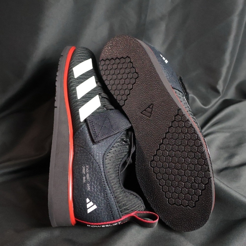 Adidas Powerlift 5 IH8238 Black Pure Ruby Weightlifting Shoes Mens Sz 4.5 - Picture 3 of 9